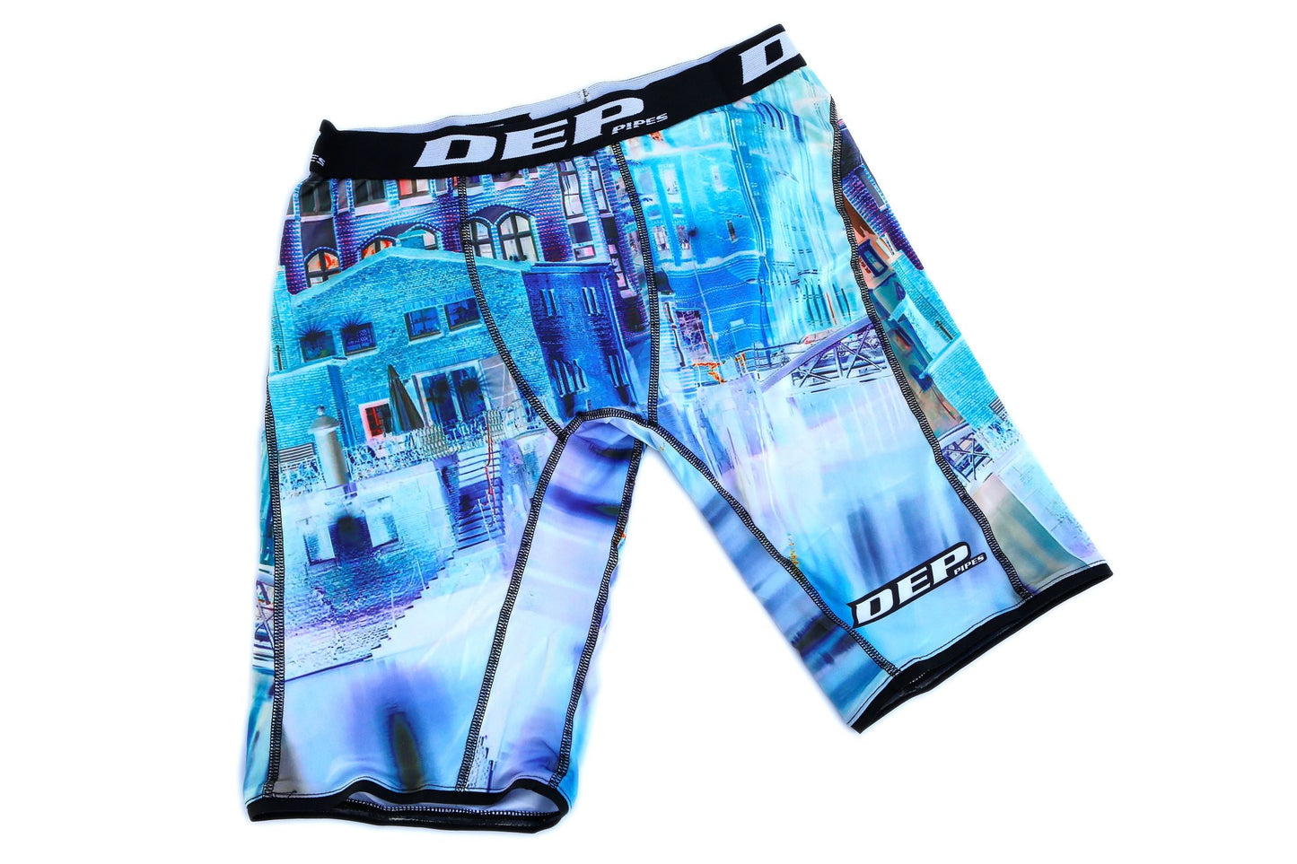 SPECIAL ORDER DEP Pipes Long Blue City Print Boxer Shorts Medium BOXER DEPA1041