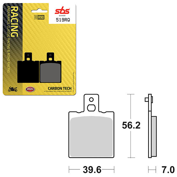 SBS ROAD RACING & TRACKDAYS CARBON TECH BRAKE PAD 6210519100