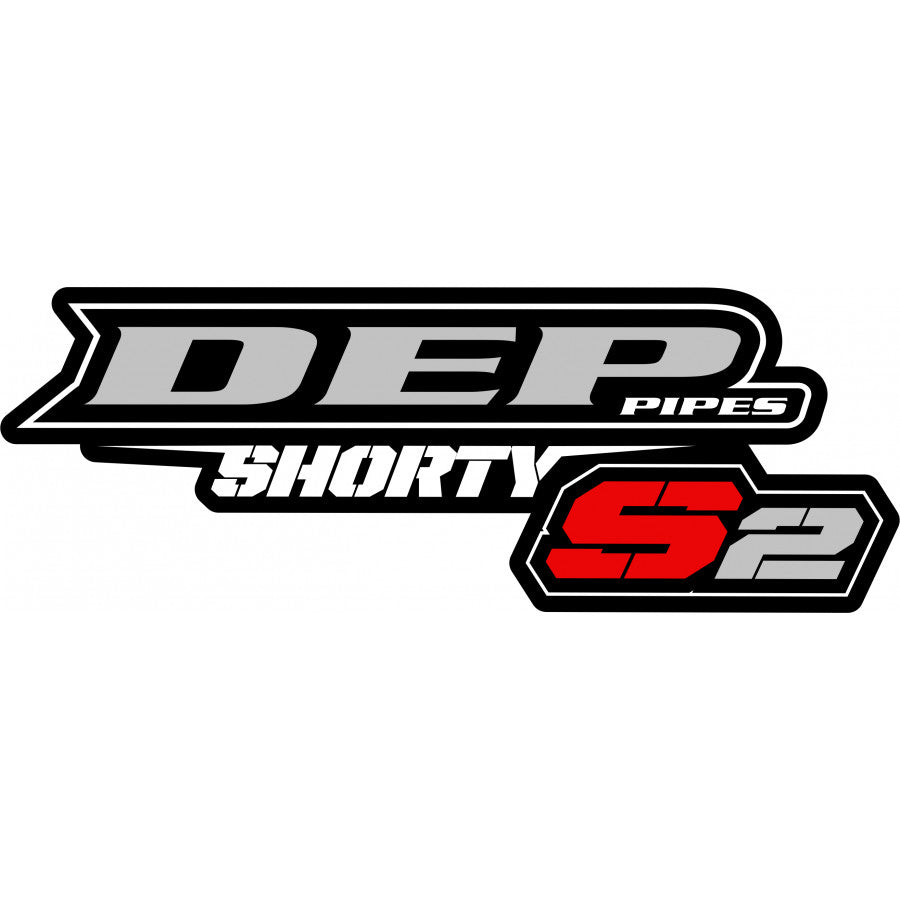 DEP PIPES S2 SHORTY ROUND SILENCER DECAL DEPA1026