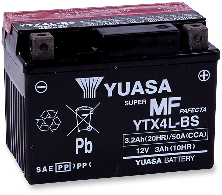 YUASA YTX4L-BS W/ACID PACK YUAM62X4B