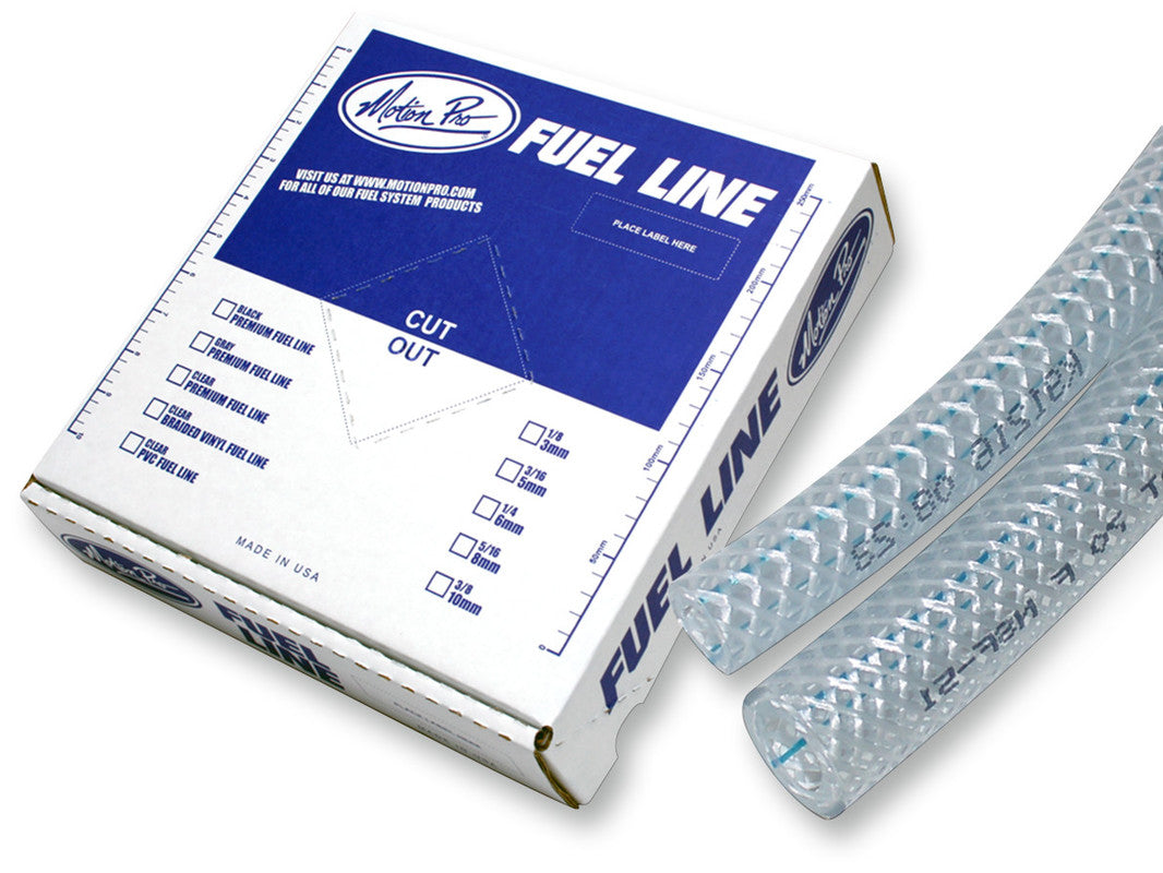 MOTION PRO MP BRAIDED VINYL FUEL LINE 1/4 ID X 25' 12-0010