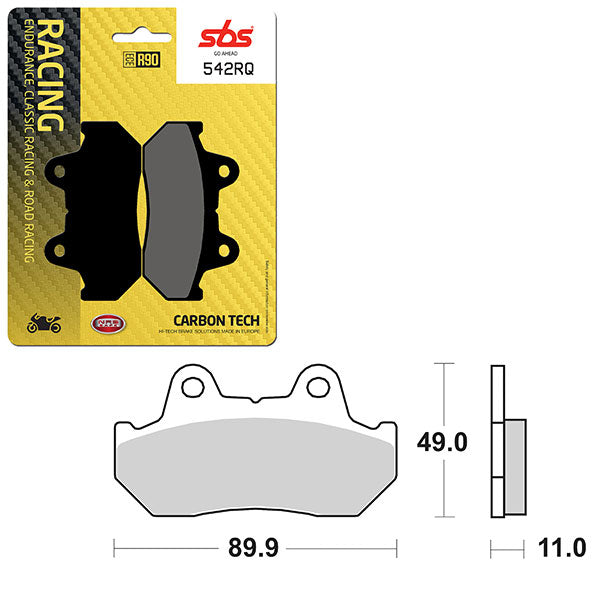 SBS ROAD RACING & TRACKDAYS CARBON TECH BRAKE PAD 6210542100