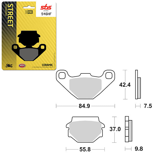 SBS ATV/UTV CERAMIC BRAKE PAD 6190546100