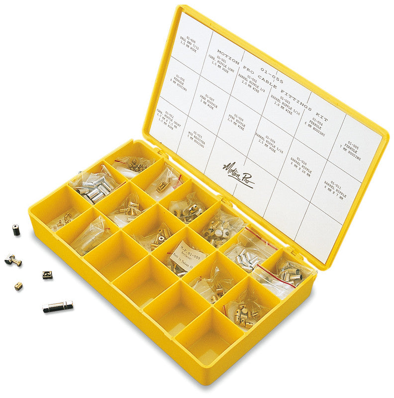 MOTION PRO CABLE FITTINGS SHOP KIT CW 195 FITTINGS & BOX 01-0055