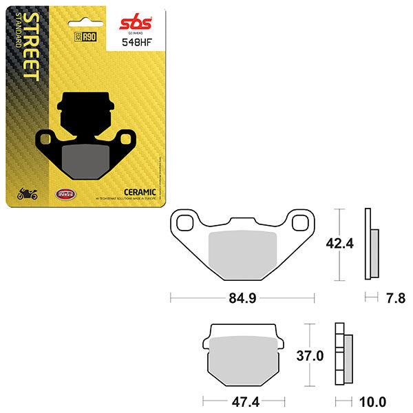 SBS ATV/UTV CERAMIC BRAKE PAD 6190548100
