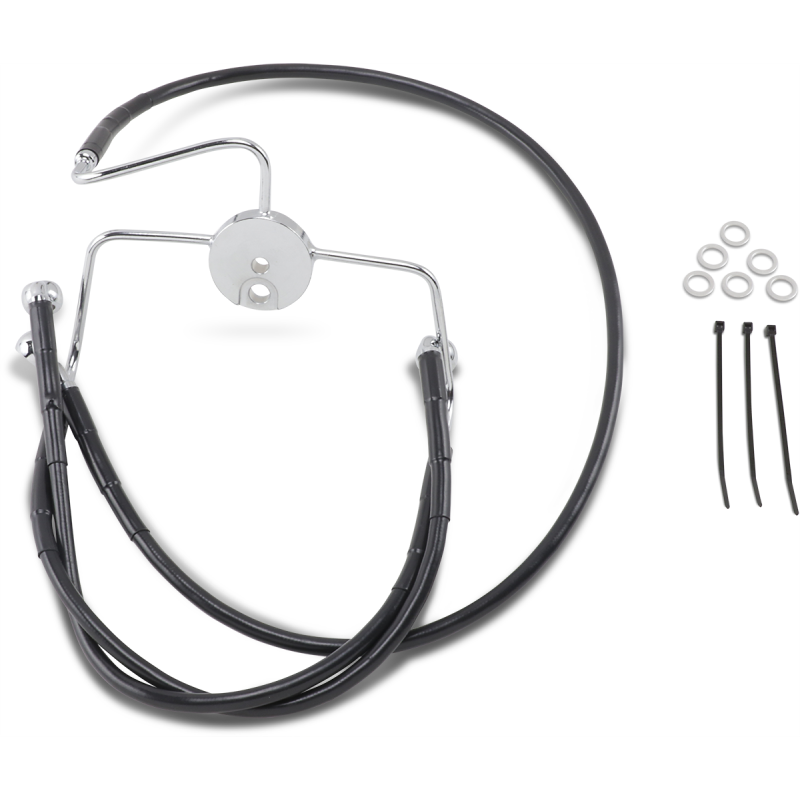 DRAG SPECIALTIES 94-07 FLHR +8BLK FRT BRK LINE KIT 644410-8BLK
