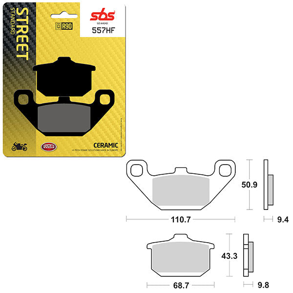 SBS ATV/UTV CERAMIC BRAKE PAD 6190557100