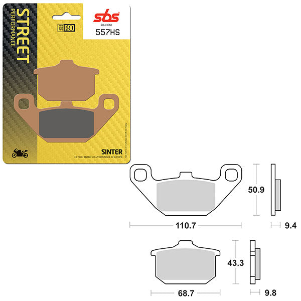 SBS PERFORMANCE HS SINTER BRAKE PAD 6250557100