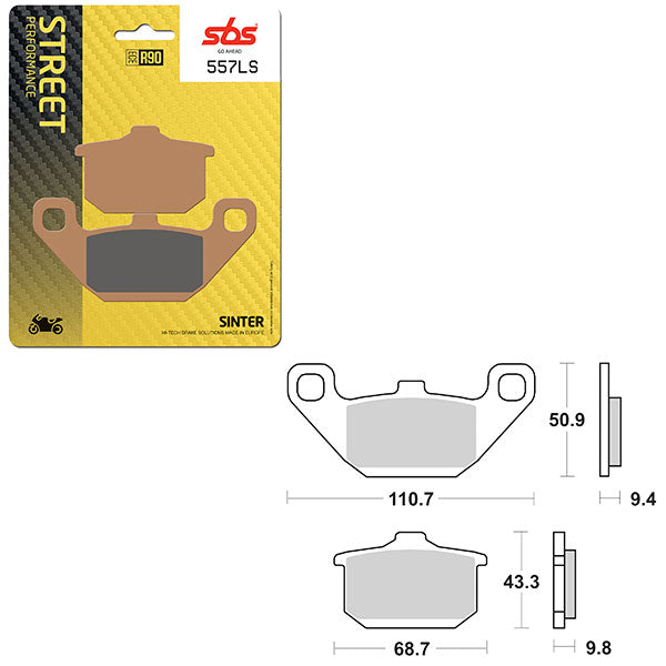 SBS PERFORMANCE LS SINTER BRAKE PAD 6260557100