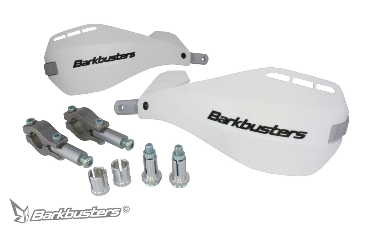 BARKBUSTERS EGO HGUARD WITH MULTI FIT CLAMPS WHITE EGO-205-00-WH