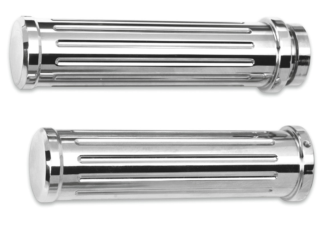 PRO-ONE PERF.MFG. BALL MILLED BILLET GRIPS CHROME 500560