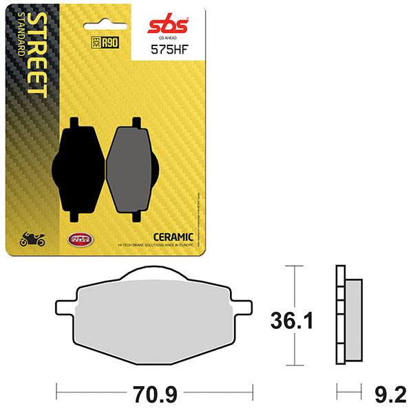 SBS ATV/UTV CERAMIC BRAKE PAD 6190575100