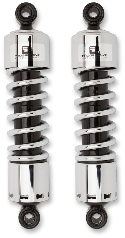 PROGRESSIVE SUSPENSION 12.0" 91-17 DYNA 412 STD CHROME SHOCKS 412-4036C