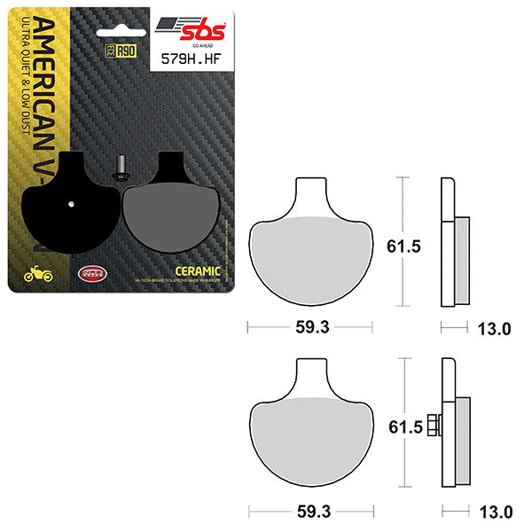 SBS HIGH POWER & NOISE REDUCTION CERAMIC BRAKE PAD 6490579100