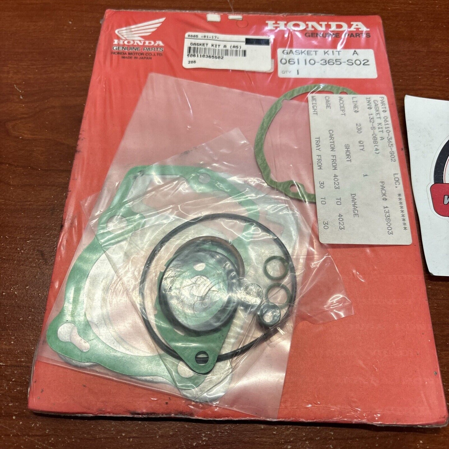 NOS Honda CB125S XL125 TOP END GASKET KIT SET A 06110-365-S02 SUB H147