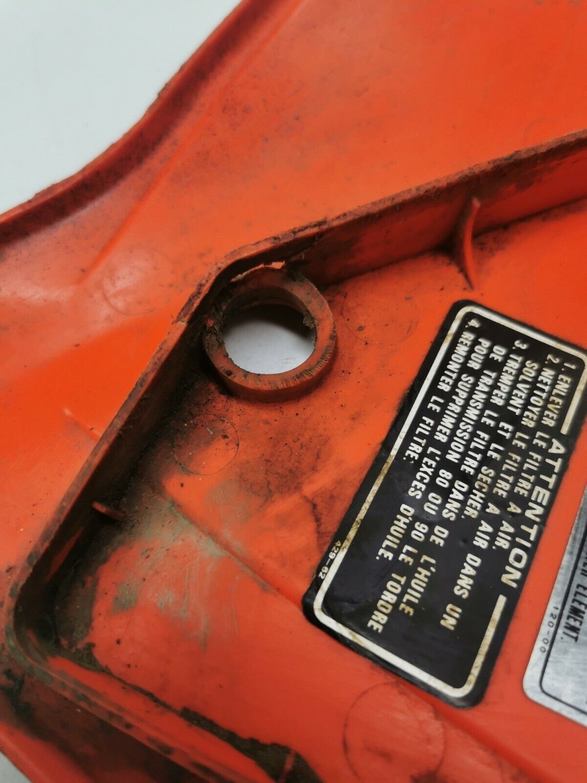 Honda XR200R 1984 Left side airbox cover panel number plate 1985 XR250R G