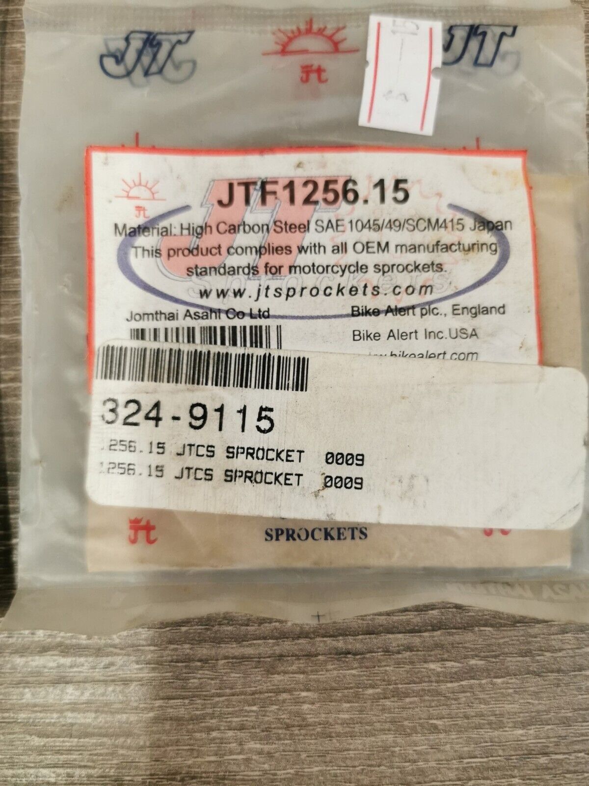 NOS JT CR80R CR85R CR80RB CRF70F Steel Front  SPROCKET 15T JTF1256.15 J19
