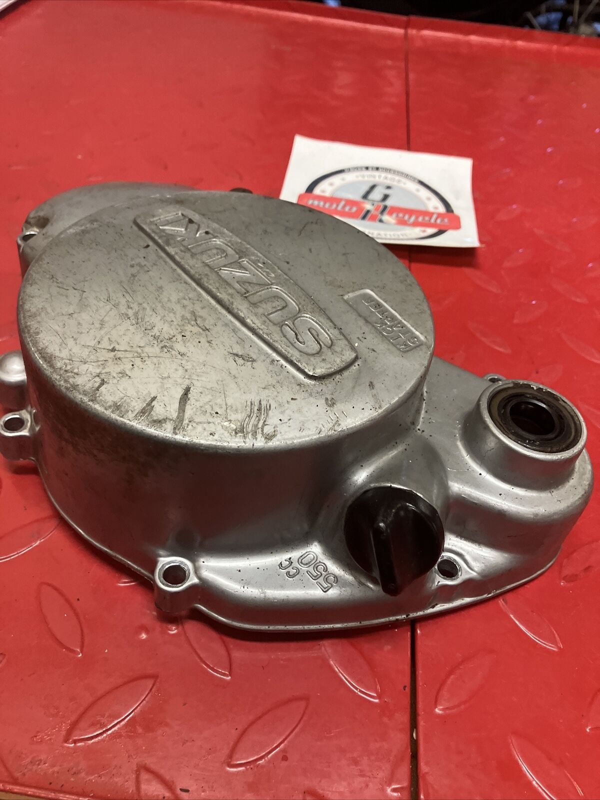 Suzuki RV125 1975 right crankcase clutch cover