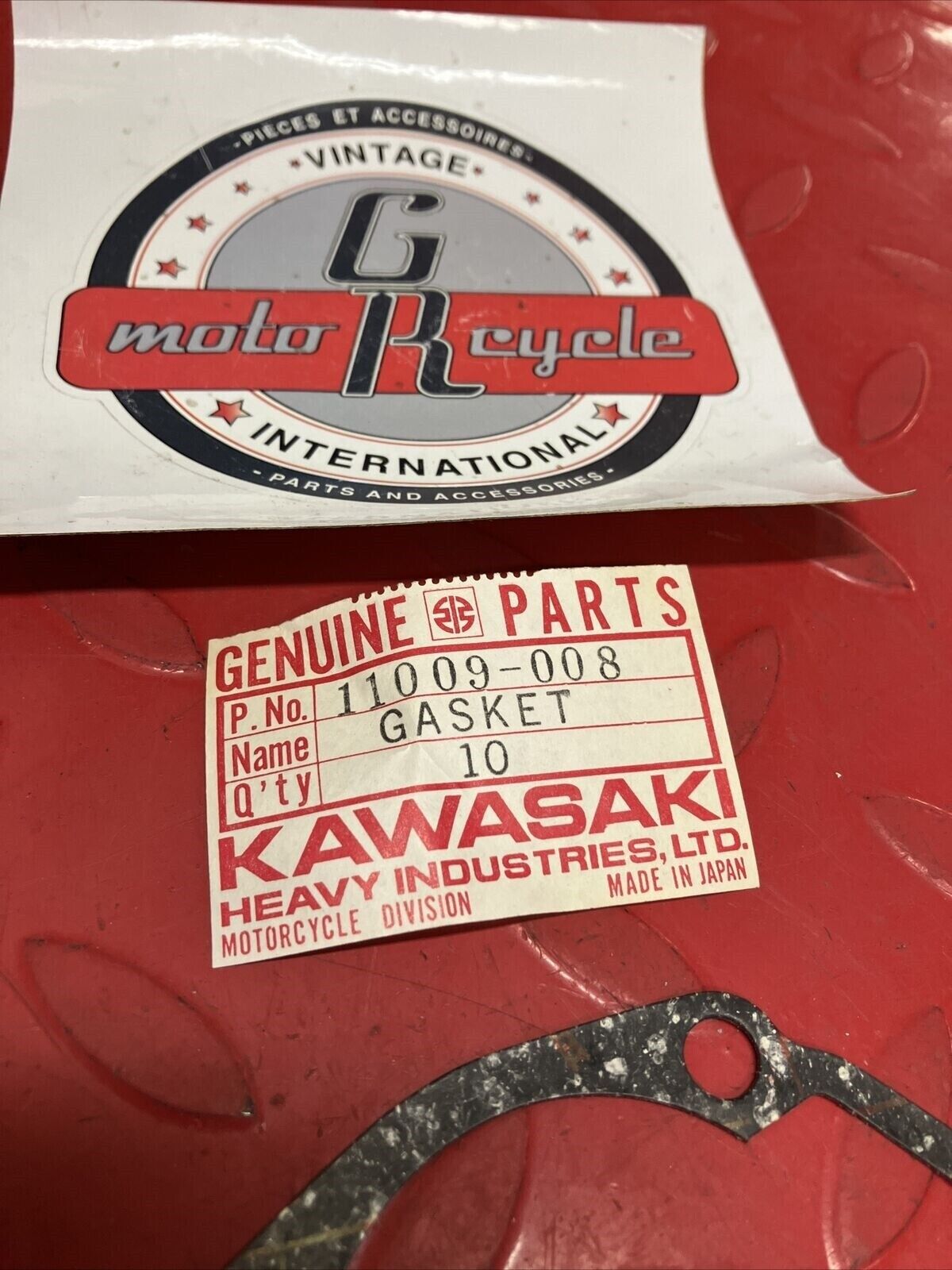 NOS KAWASAKI MT1 KV75 CYLINDER BASE GASKET 11009-008 K21
