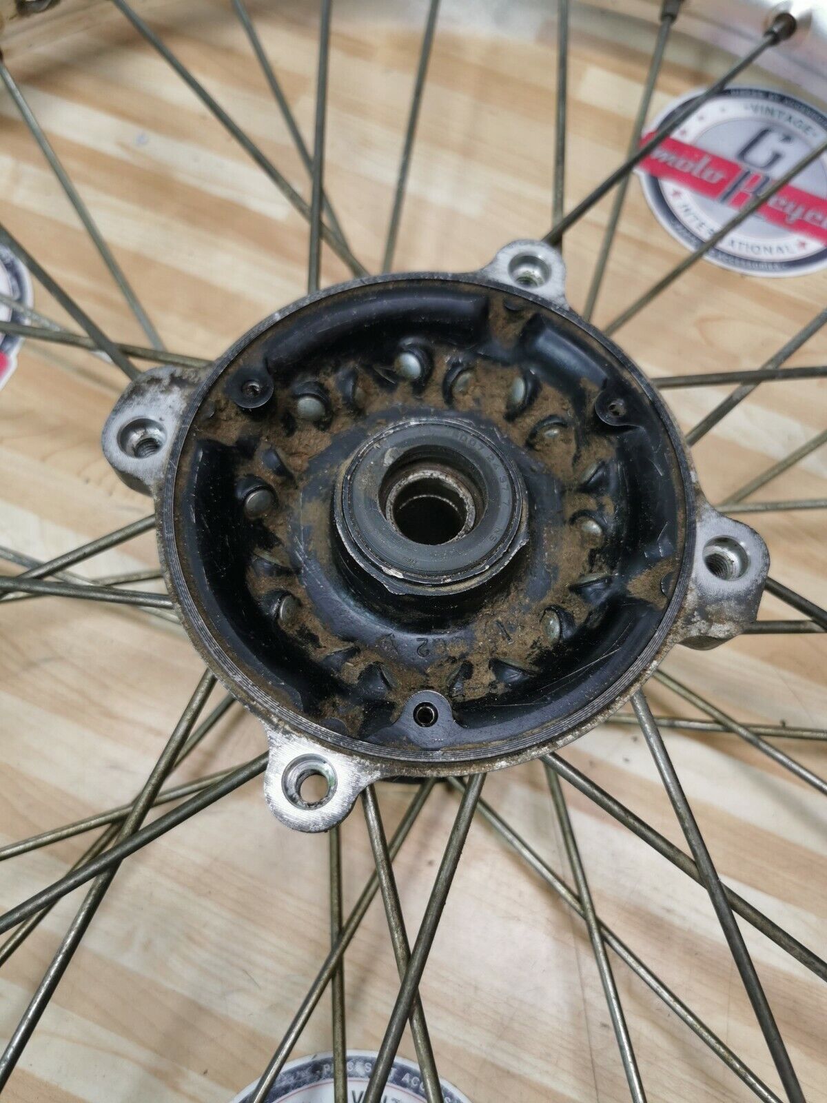Honda CR250R 1991 front wheel hub rim spoke 1990 CR125R CR500R 446A5-ML3-910