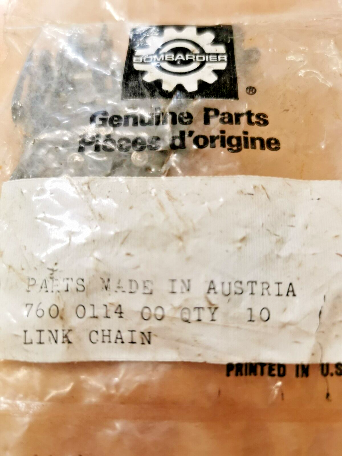 NOS BOMBARDIER PUCH MAXI DRIVE CHAIN LOCKING LINK 760-011-400 P1