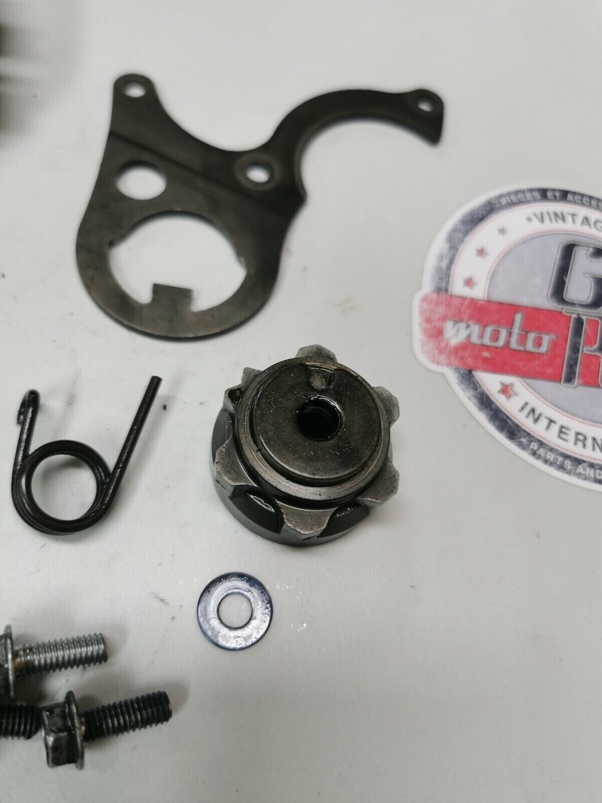 Honda CR250R 1985 gearshift gear shift drum cam center pawl ratchet spring 2