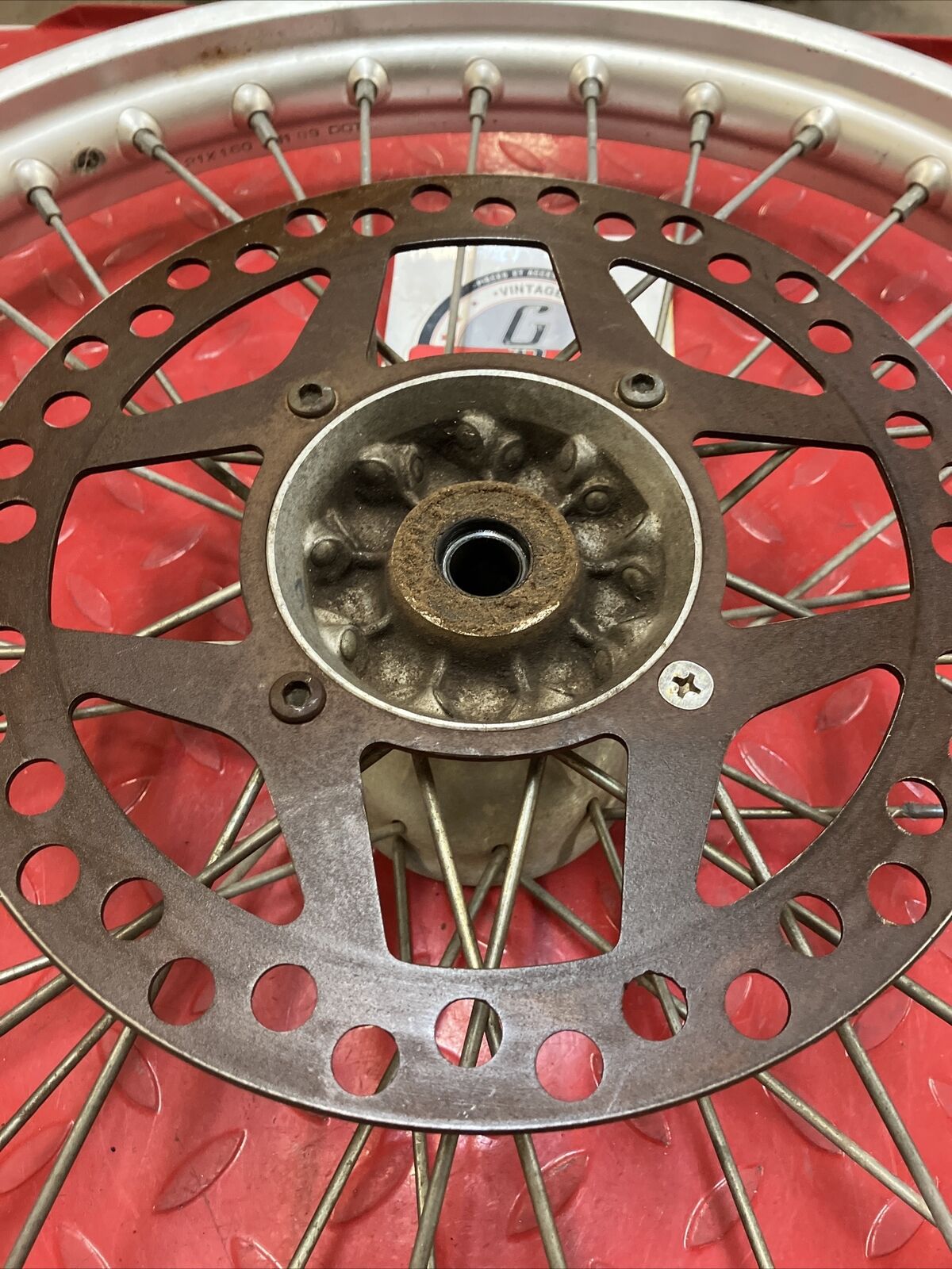Kawasaki KX125 1990 front wheel hub rim KX250 1991 1992 KX500 1993