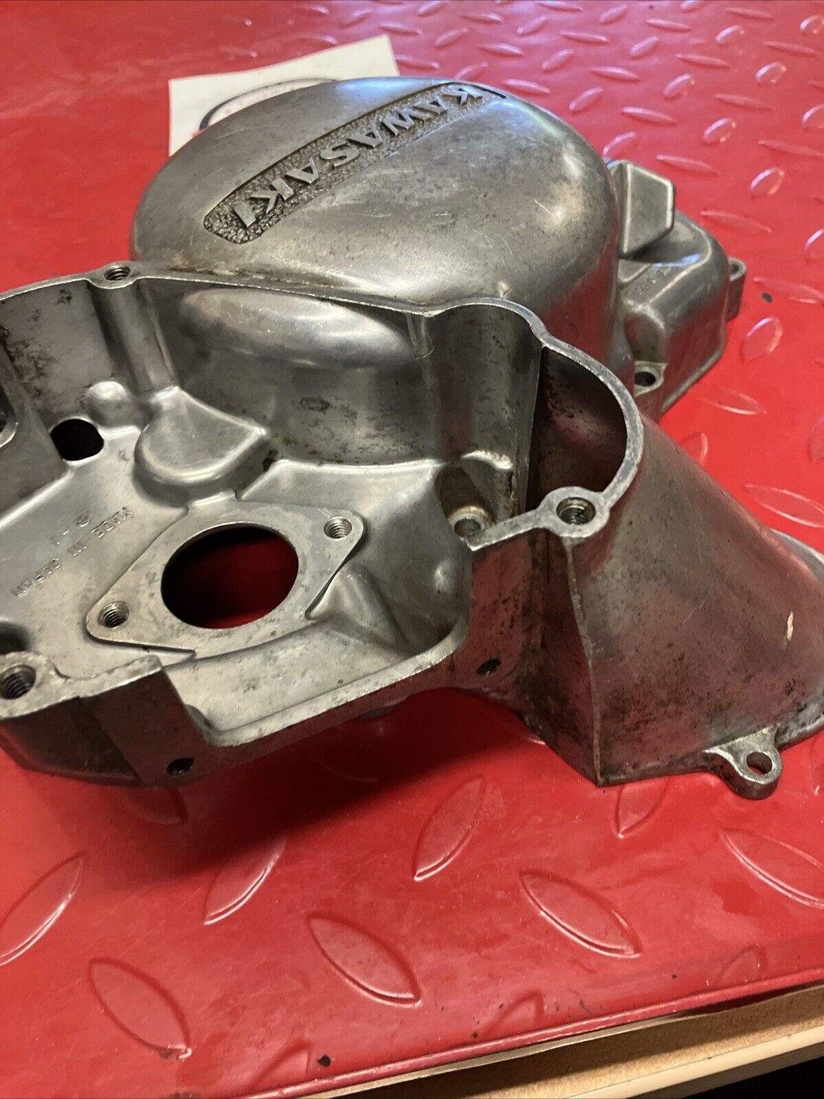 Kawasaki KS125 KD125 KE125 1974 1975 Right crankcase clutch cover U3