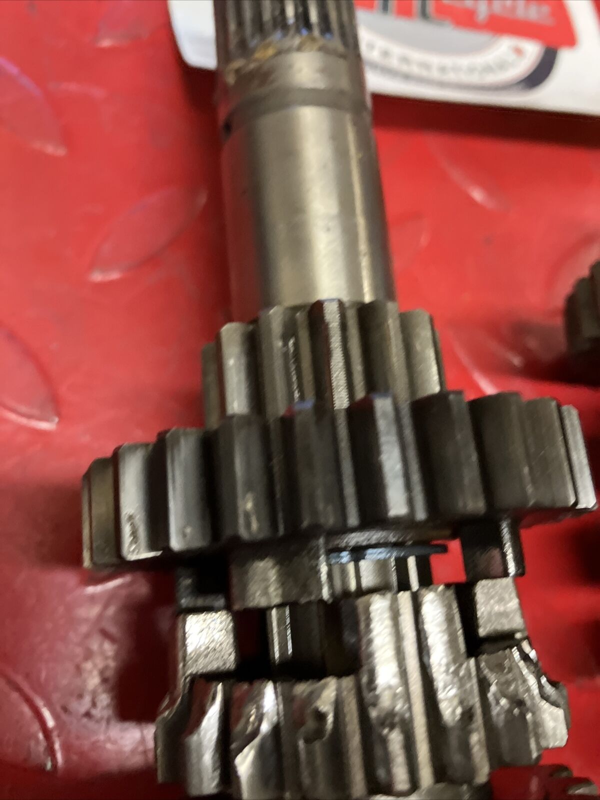 Honda XL350R 1984 transmission mainshaft countershaft main counter shaft gear