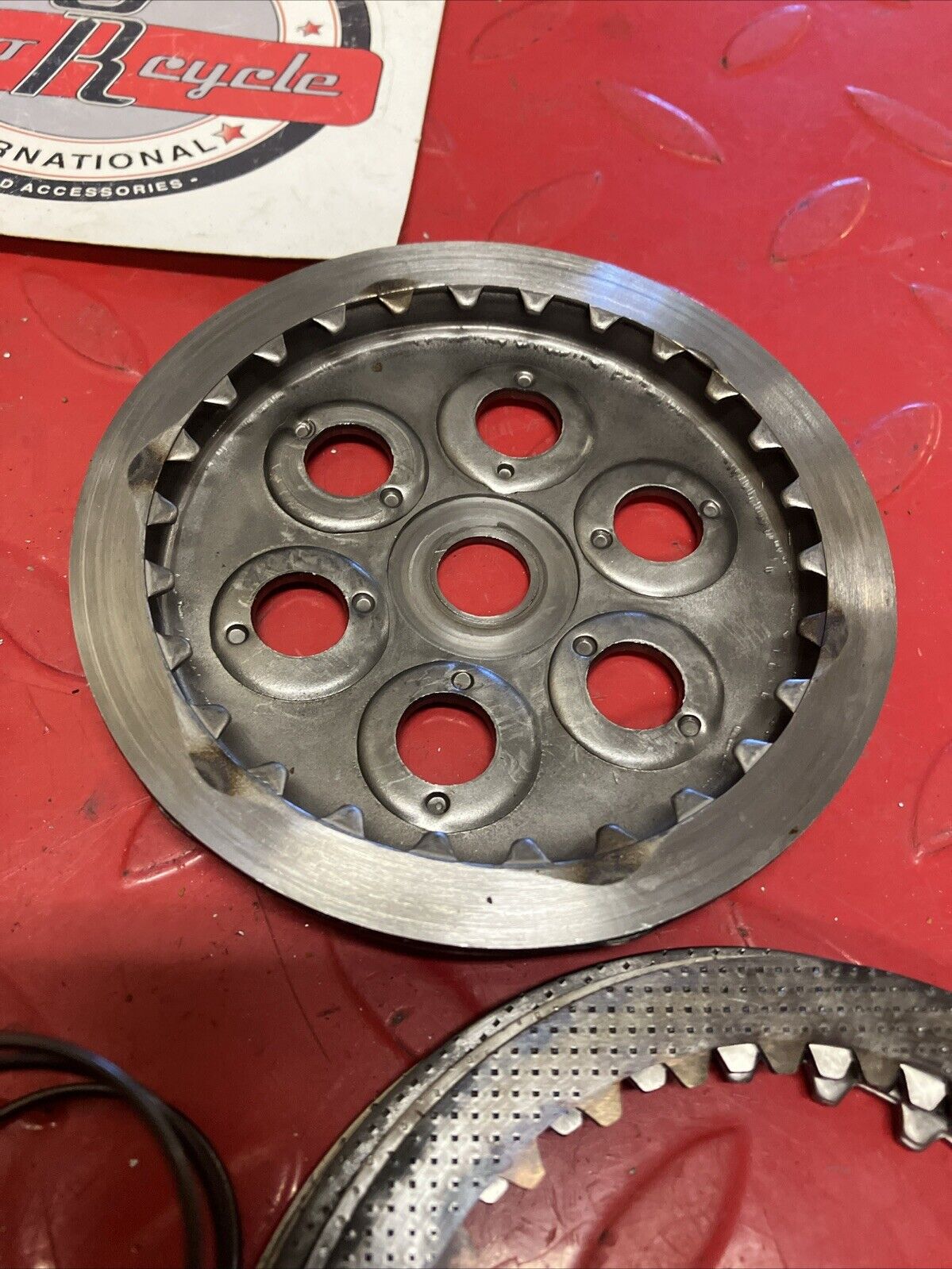 Suzuki RV90 1975 clutch hub pressure plate etc