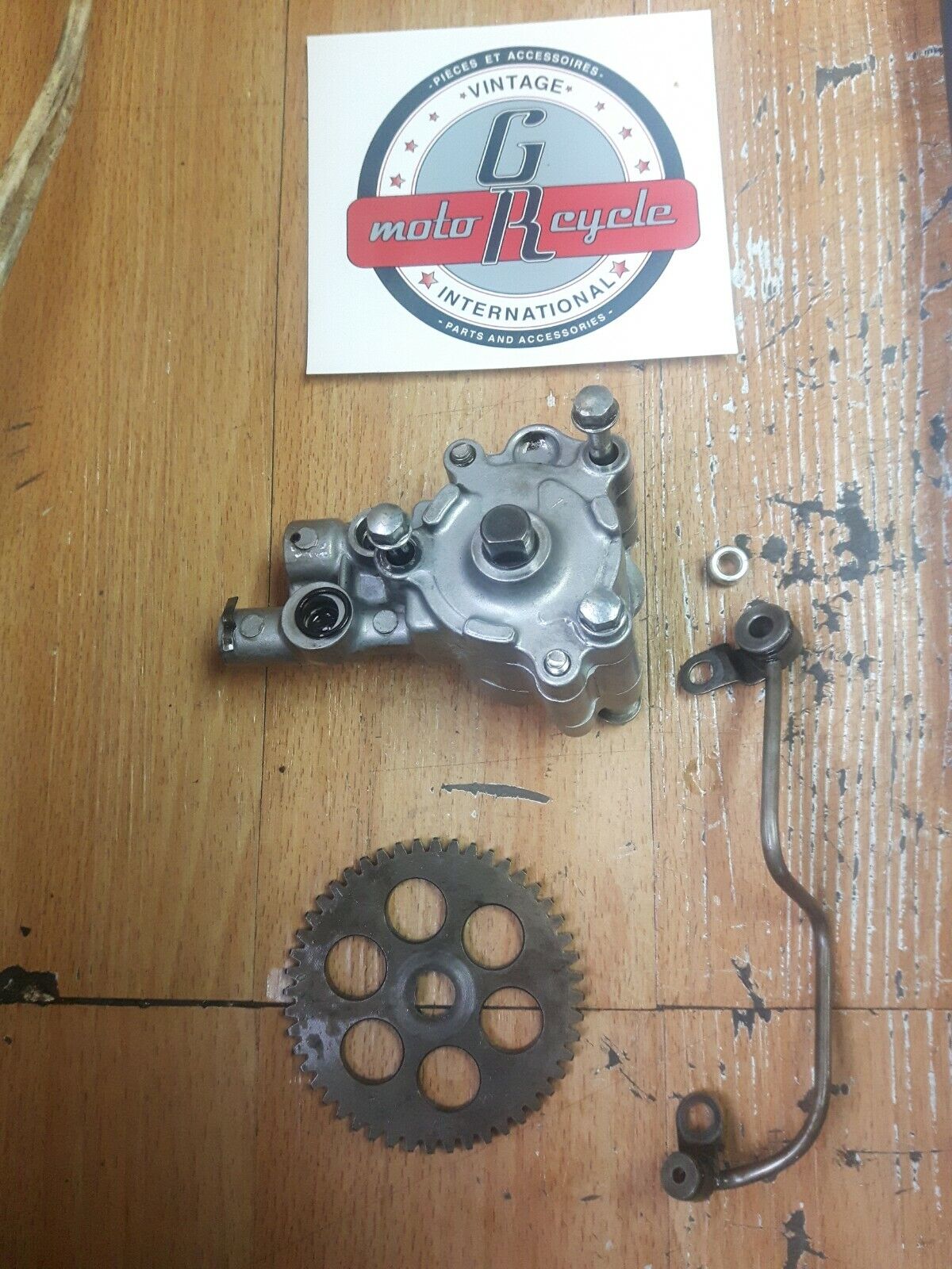 Honda XL600R 1984 oil pump gear sprocket line pipe 15100-MG3-000 15105-MG3-000