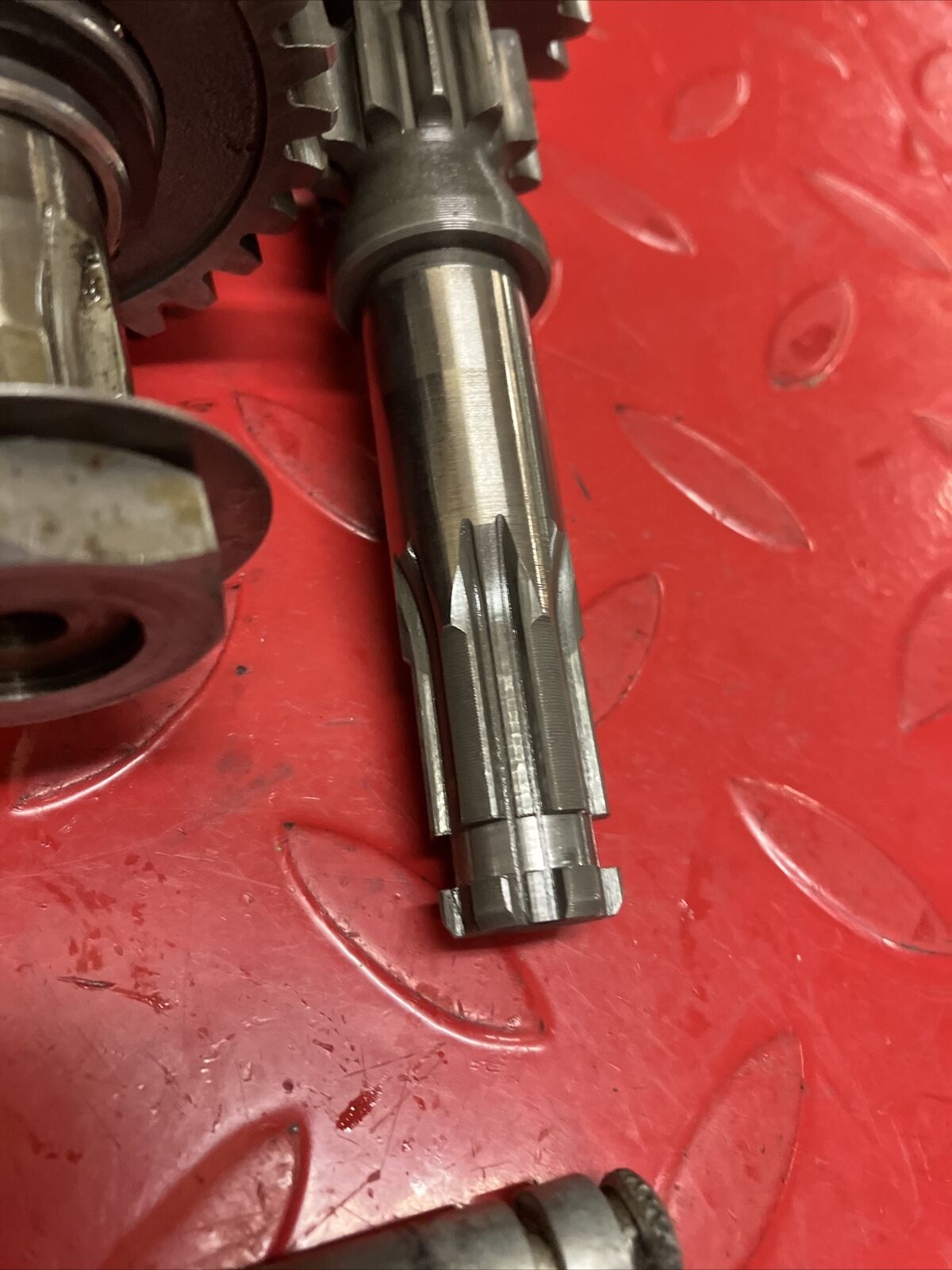 Yamaha U7E 1972 V70 transmission main counter shaft axle gear forks shift drum