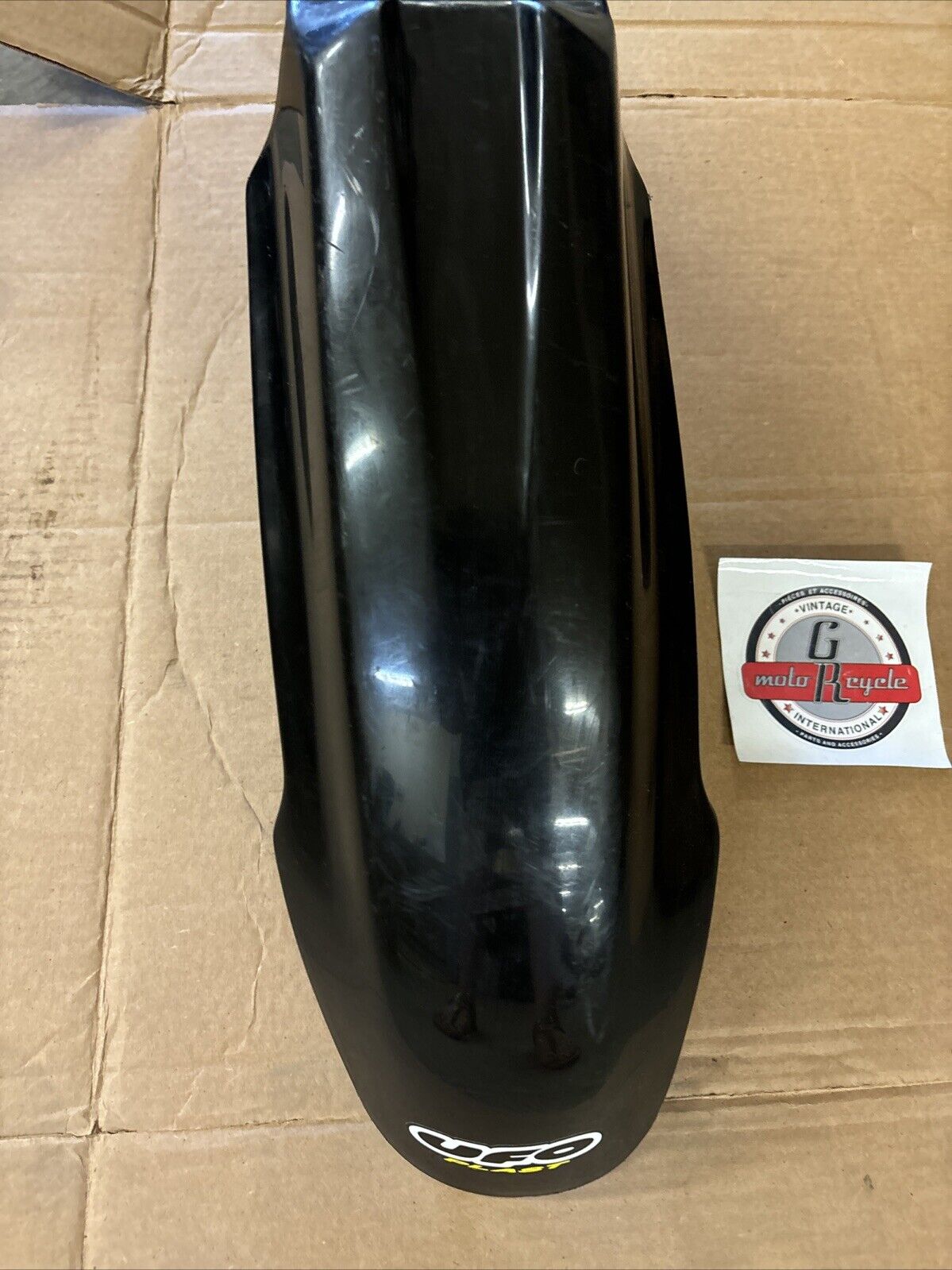 NOS UFO PLAST KX125 KX250 F KX450F FRONT FENDER BLACK KA03736-001