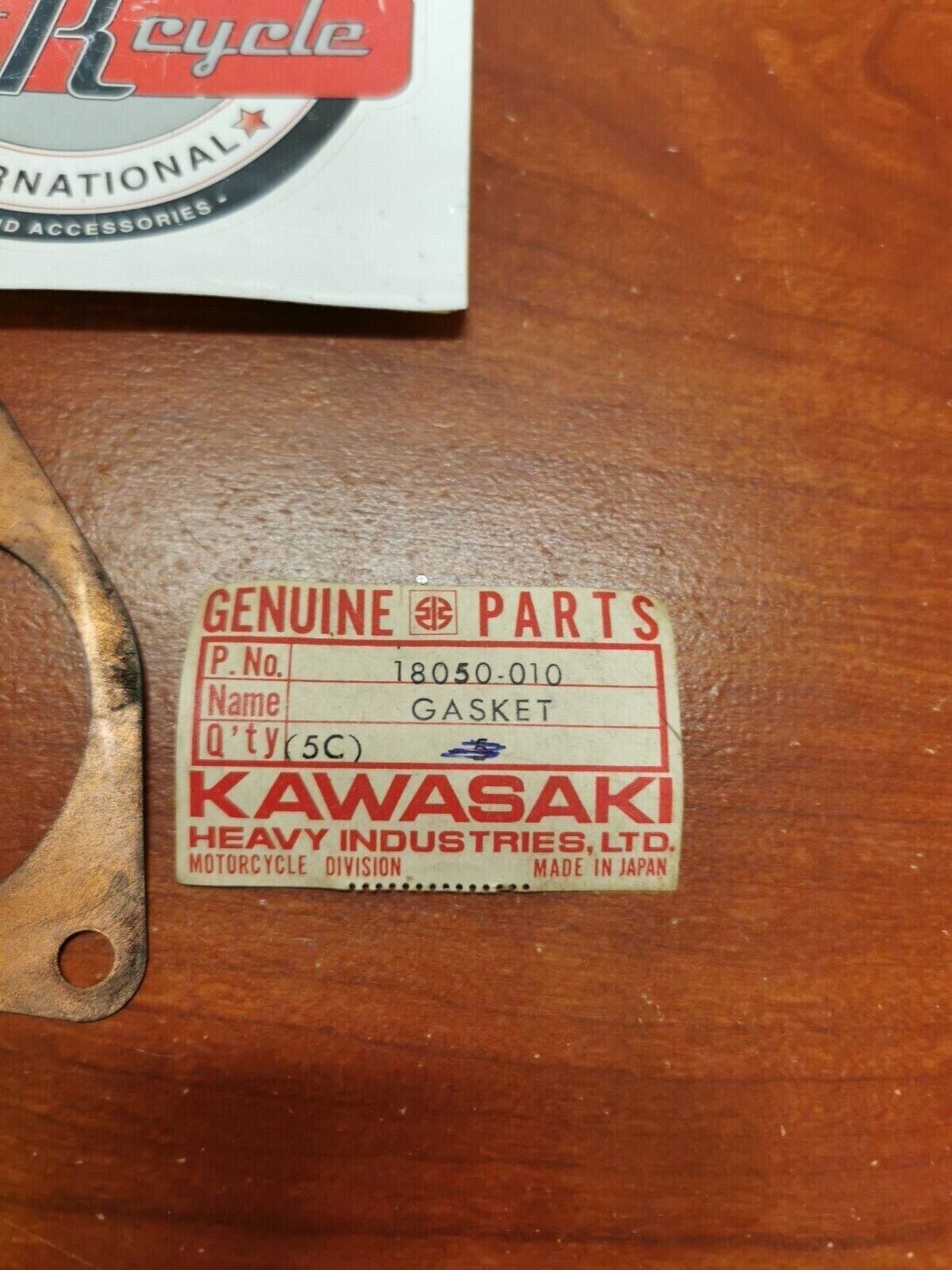 NOS Kawasaki 1974 - 1976 KX250 1975 1976 KX400 EXHAUST PIPE GASKET 18050-010 K36