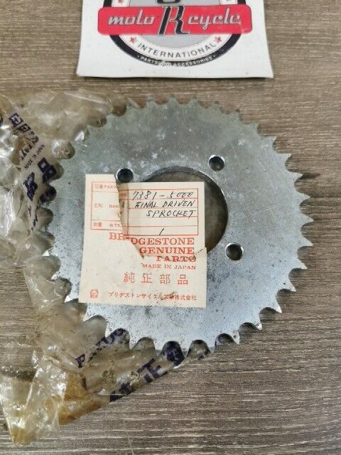 NOS BRIDGESTONE 100 GP TMX 90 D FINAL DRIVEN REAR SPROCKET 34T 7381-5000 B3