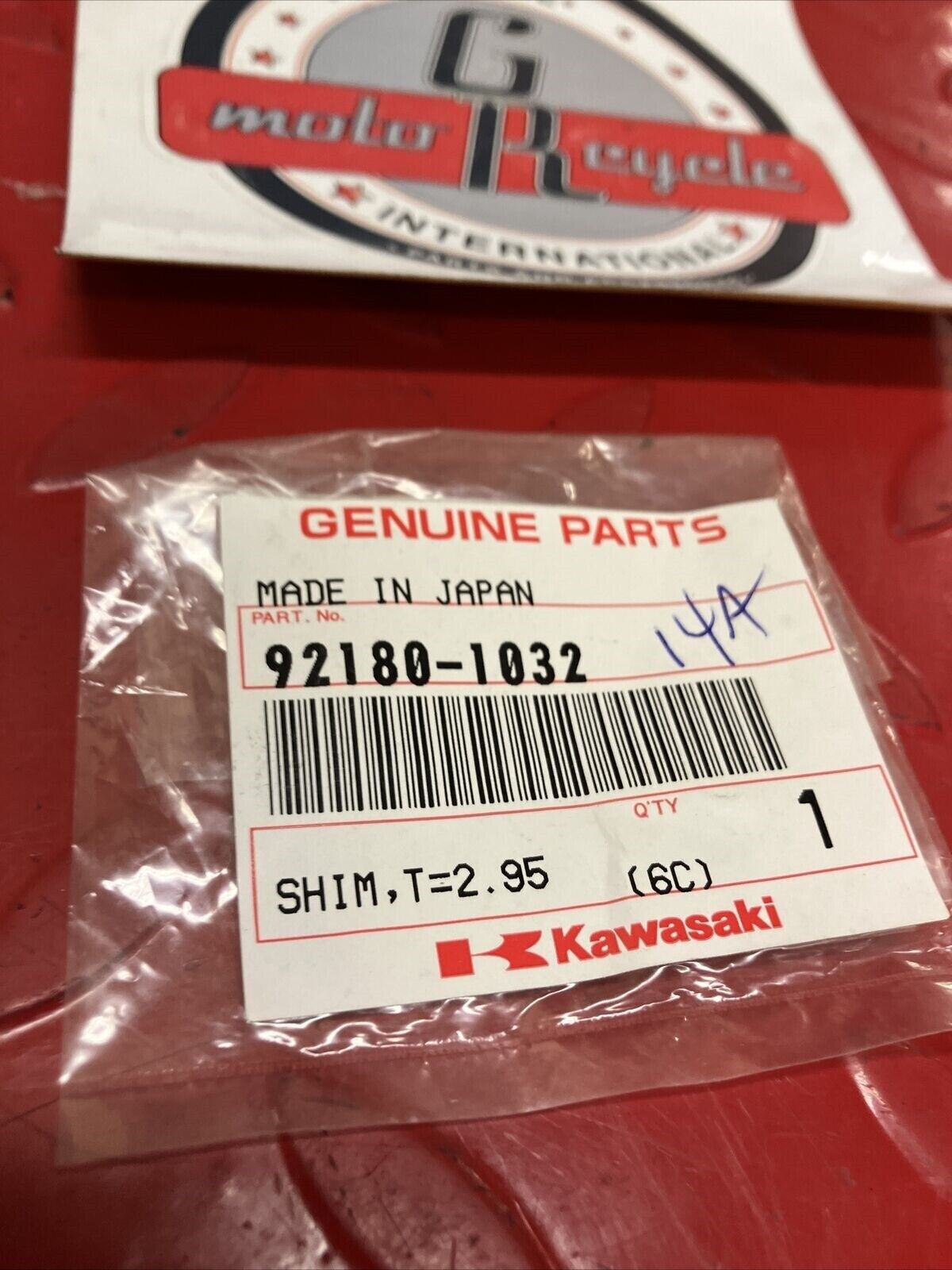 NOS KAWASAKI SHIM T=2.95 92180-1032 K13