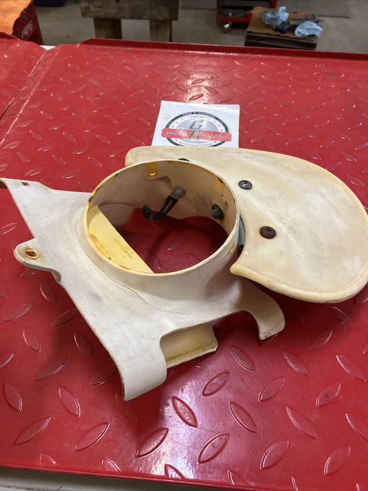 Suzuki PE175 PE250 1977 1978 1979 headlight cover guard housing number plate