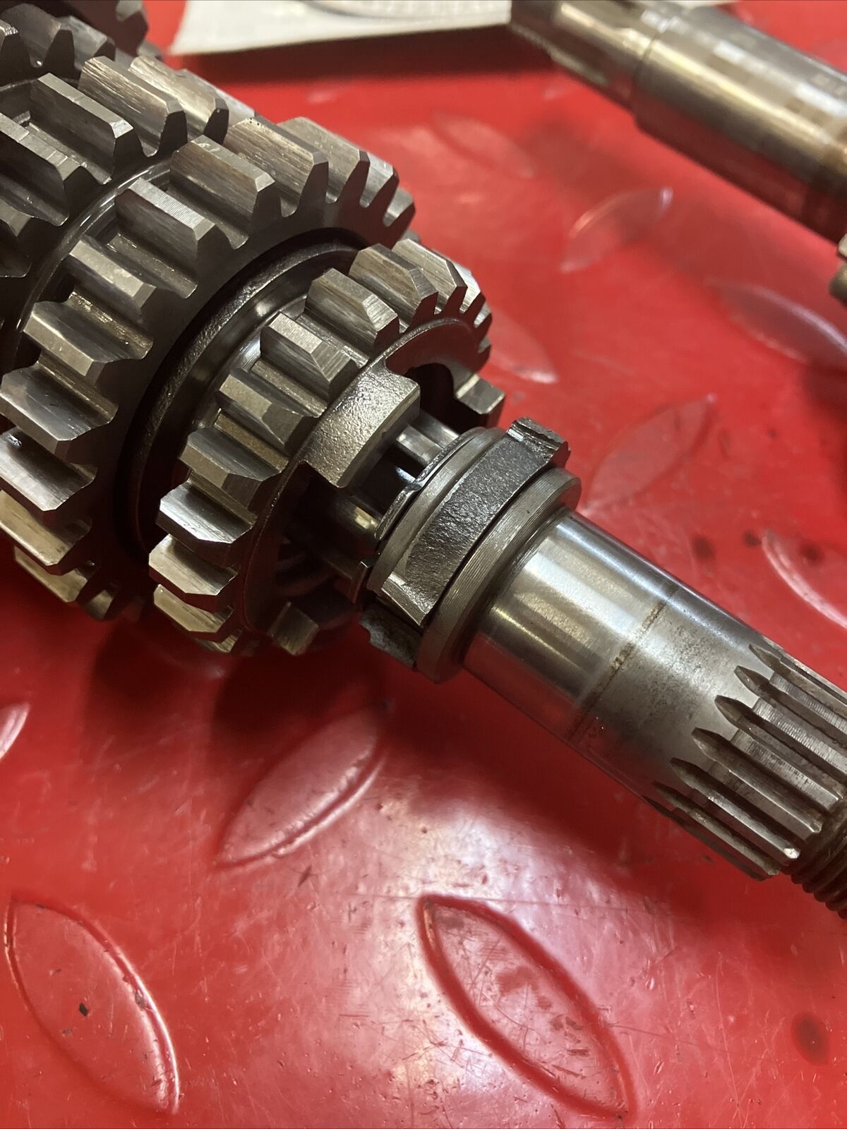 Suzuki RM125 1980 transmission mainshaft countershaft main counter shaft gear