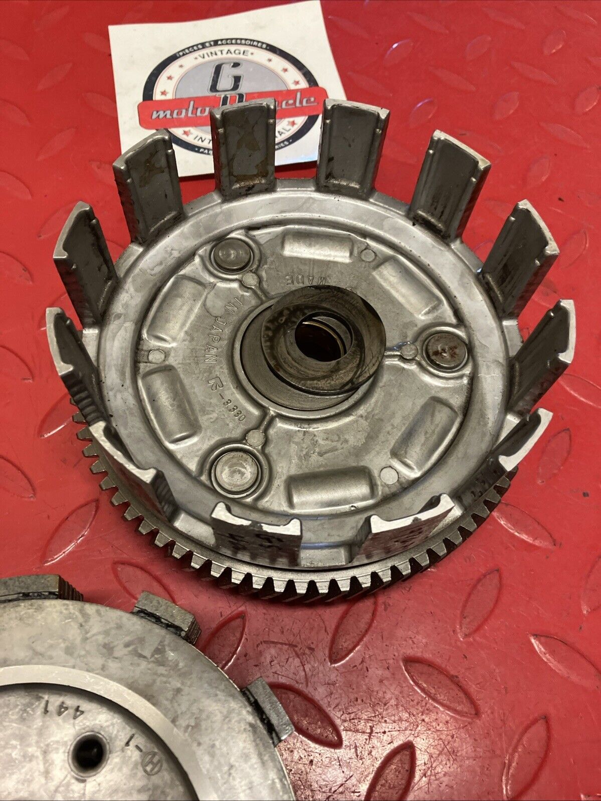 Suzuki GS400E 1980 1981 clutch assembly basket hub pressure plate U6