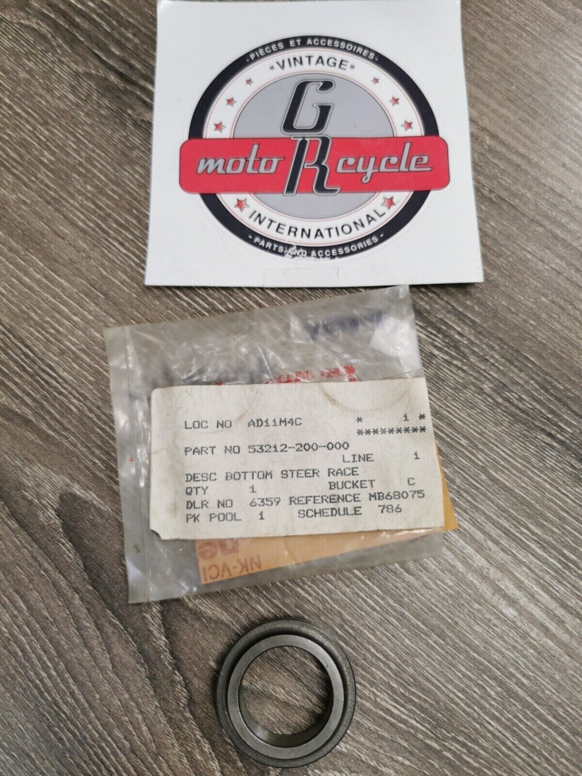 NOS HONDA ATC250 RACE STEERING CONE LOWER 53212-200-000 H55