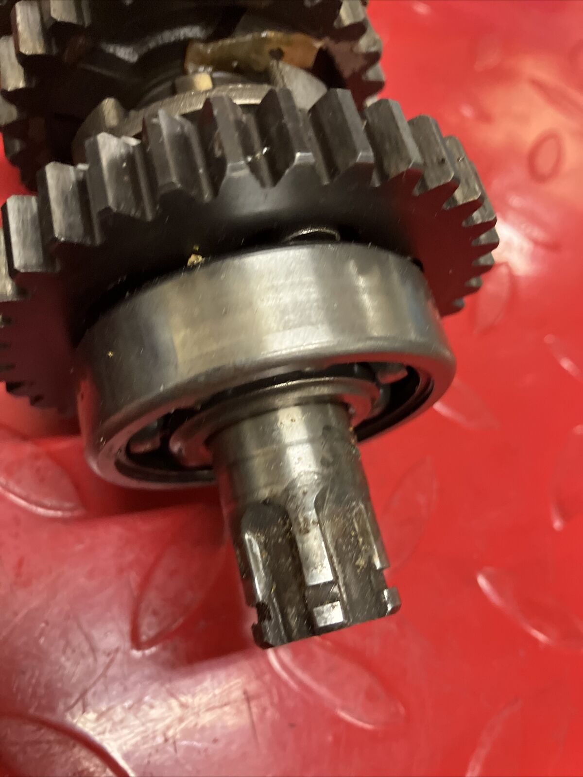Honda XL350R 1984 transmission mainshaft countershaft main counter shaft gear