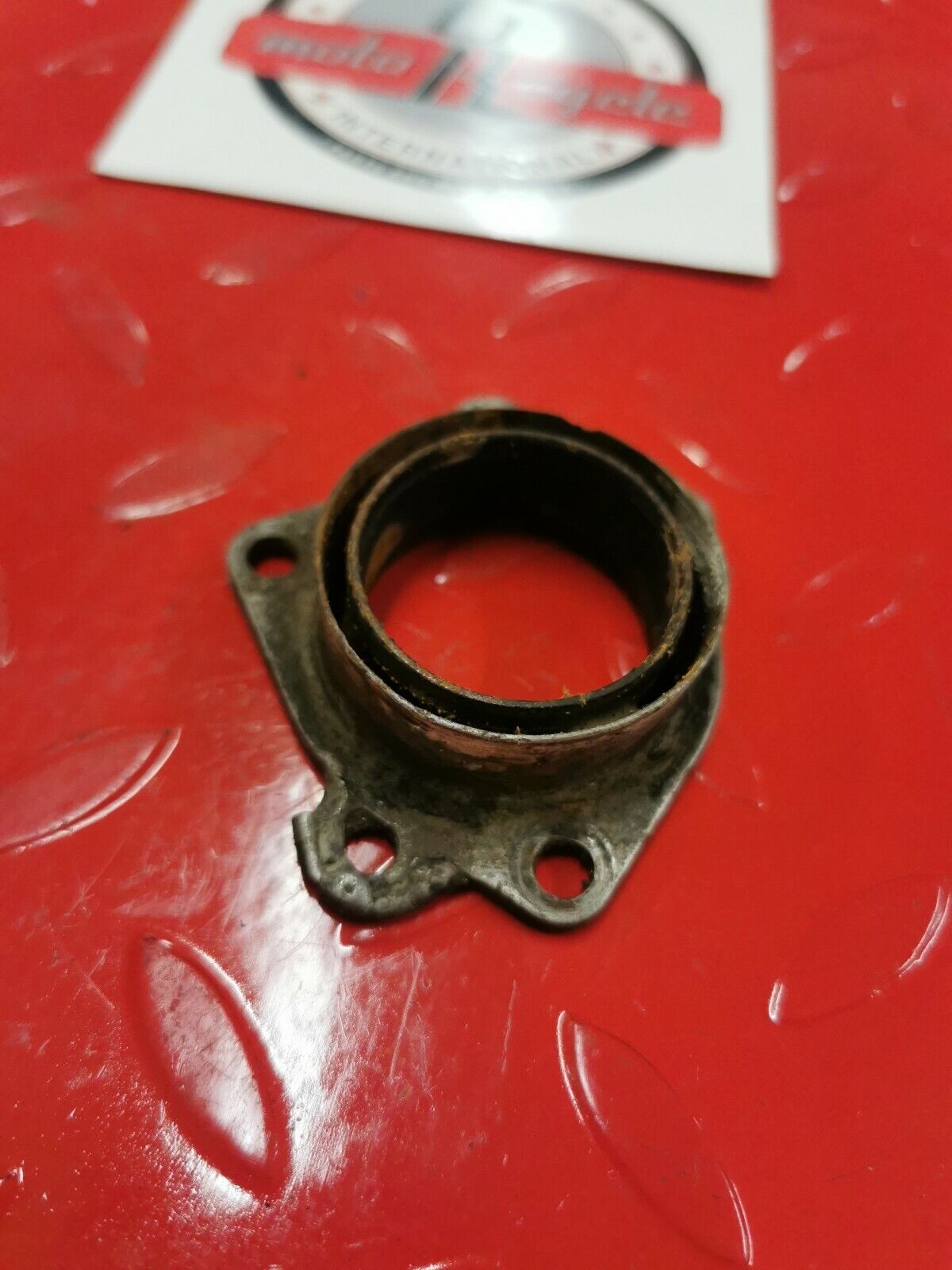 Suzuki RM125 1984 exhaust manifold pipe joint flange 1985