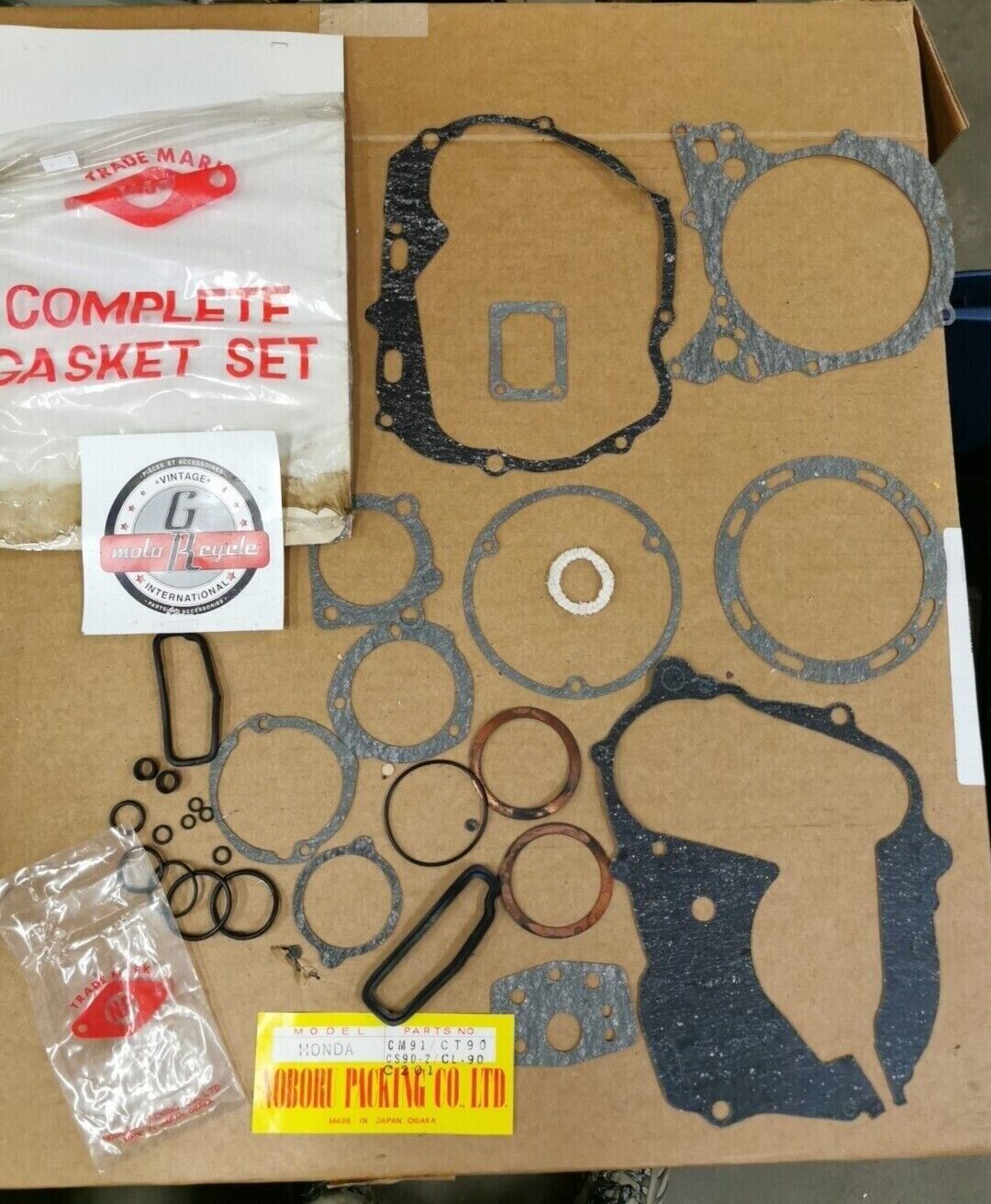 NOS NOBORU HONDA CM91 CT90 CS90 CL90 GASKET KIT INCOMPLETE SET J49