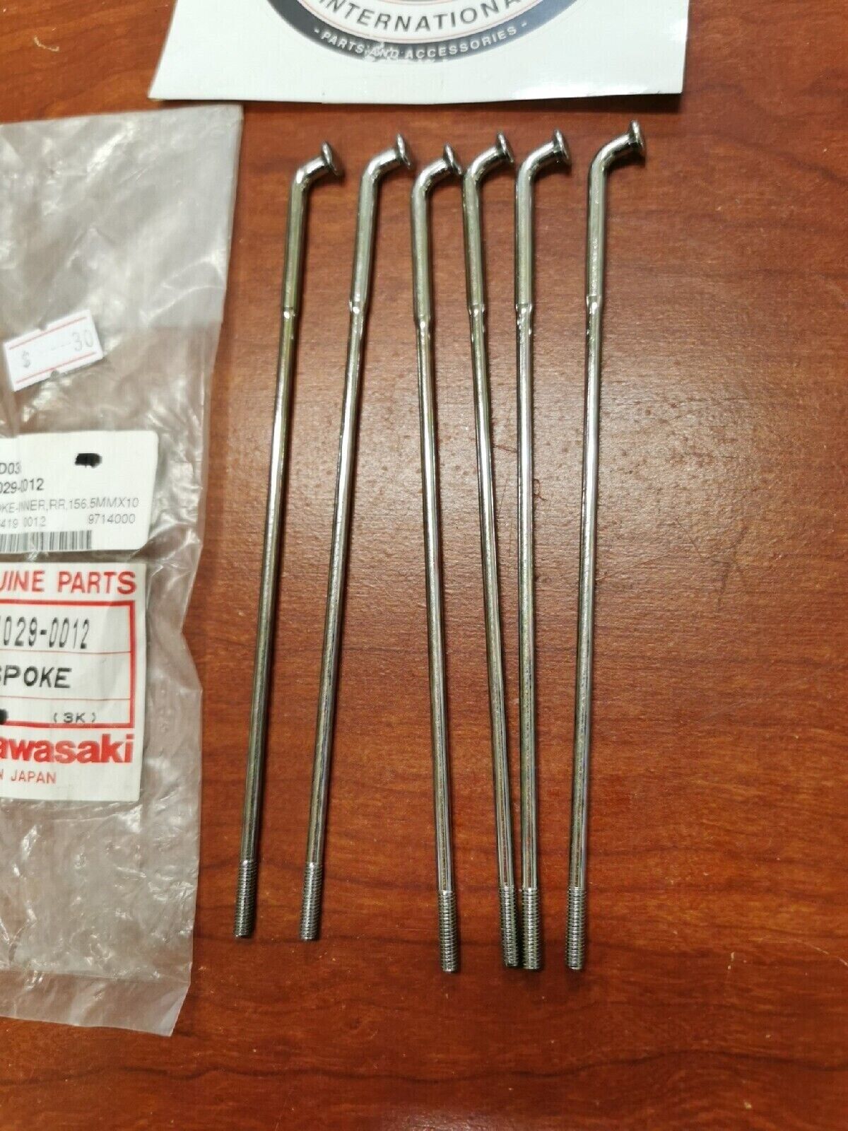 NOS Kawasaki 2005 KL250 REAR SPOKE INNER 156.5MM QTY.6 41029-0012 K26
