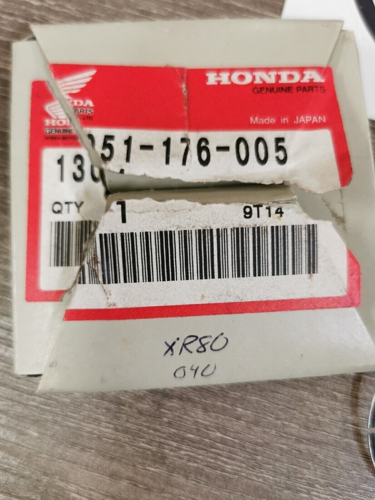 NOS HONDA XR80 1993 - 2001 RING SET PISTON 1.00 13051-176-005 H41