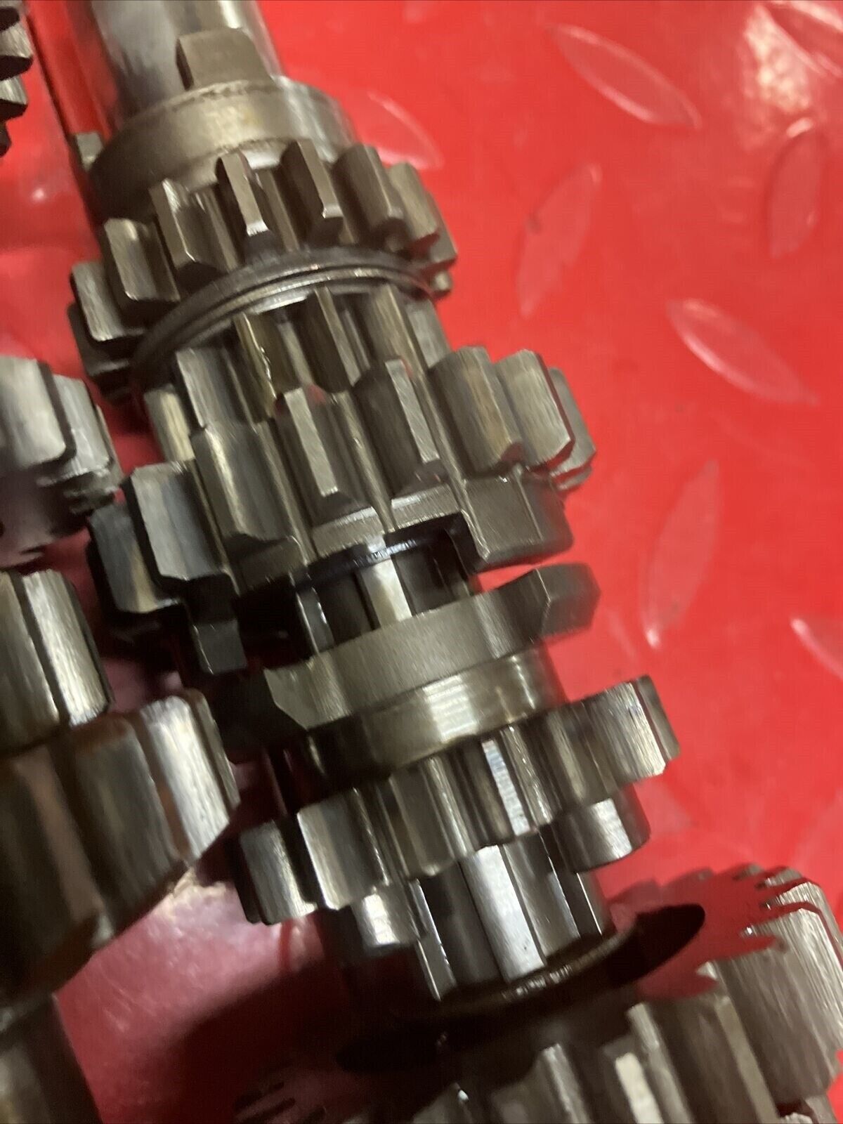 Suzuki RV125 1975 transmission shaft gear gearshift gear shift drum cam forks