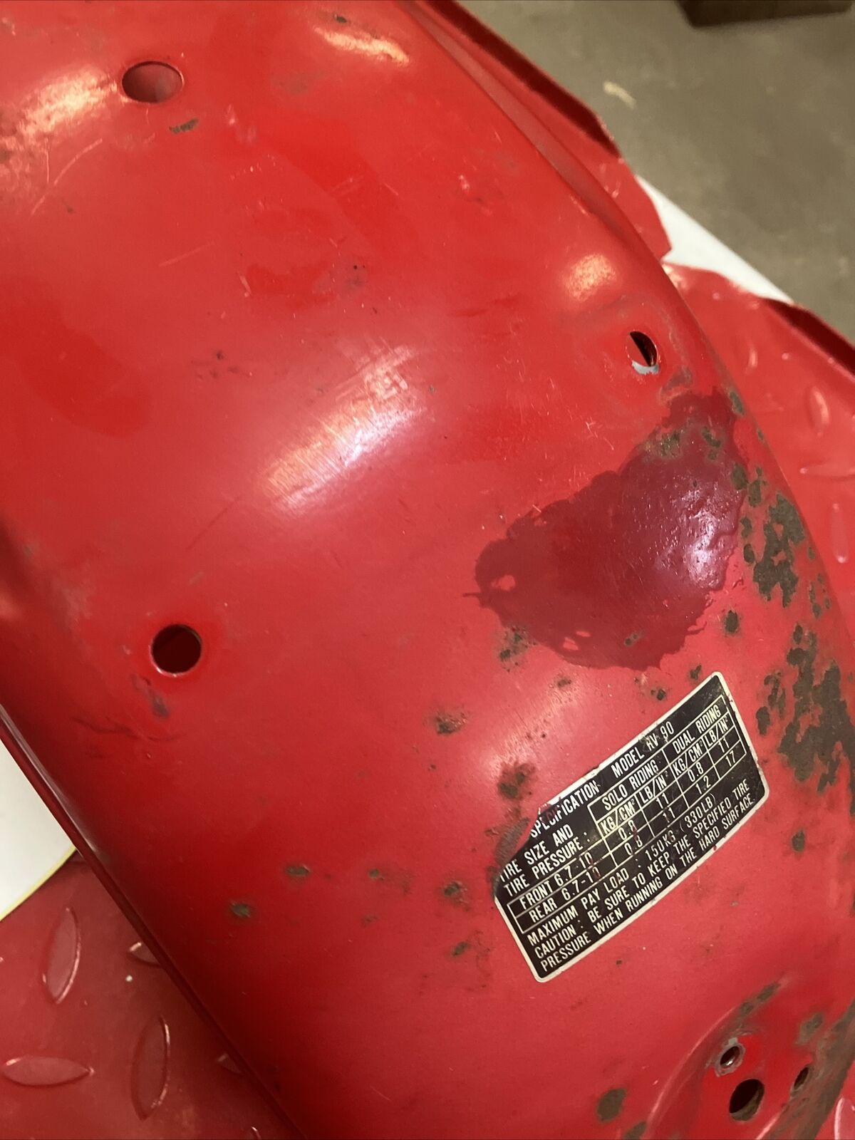 Suzuki RV90 1976 rear fender