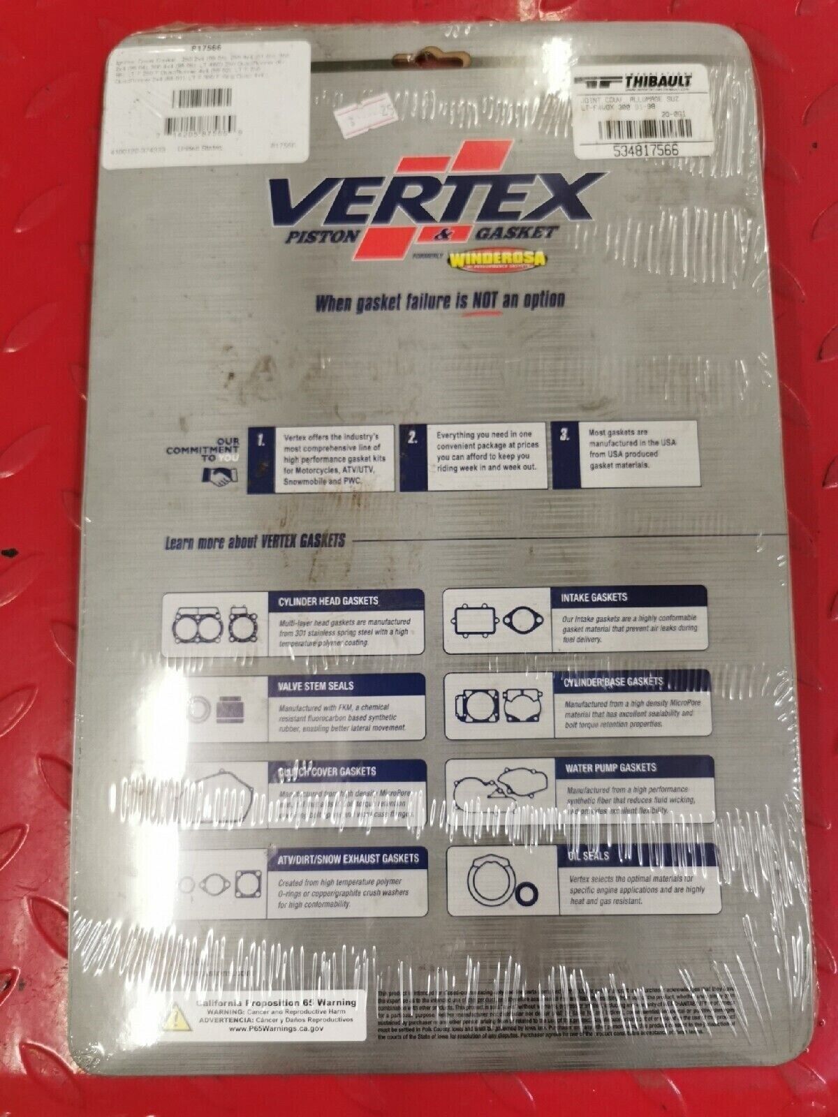 NOS VERTEX LTF250 LTF300 1998 - 2005 QuadRunner Ignition Cover Gasket 817566 J14
