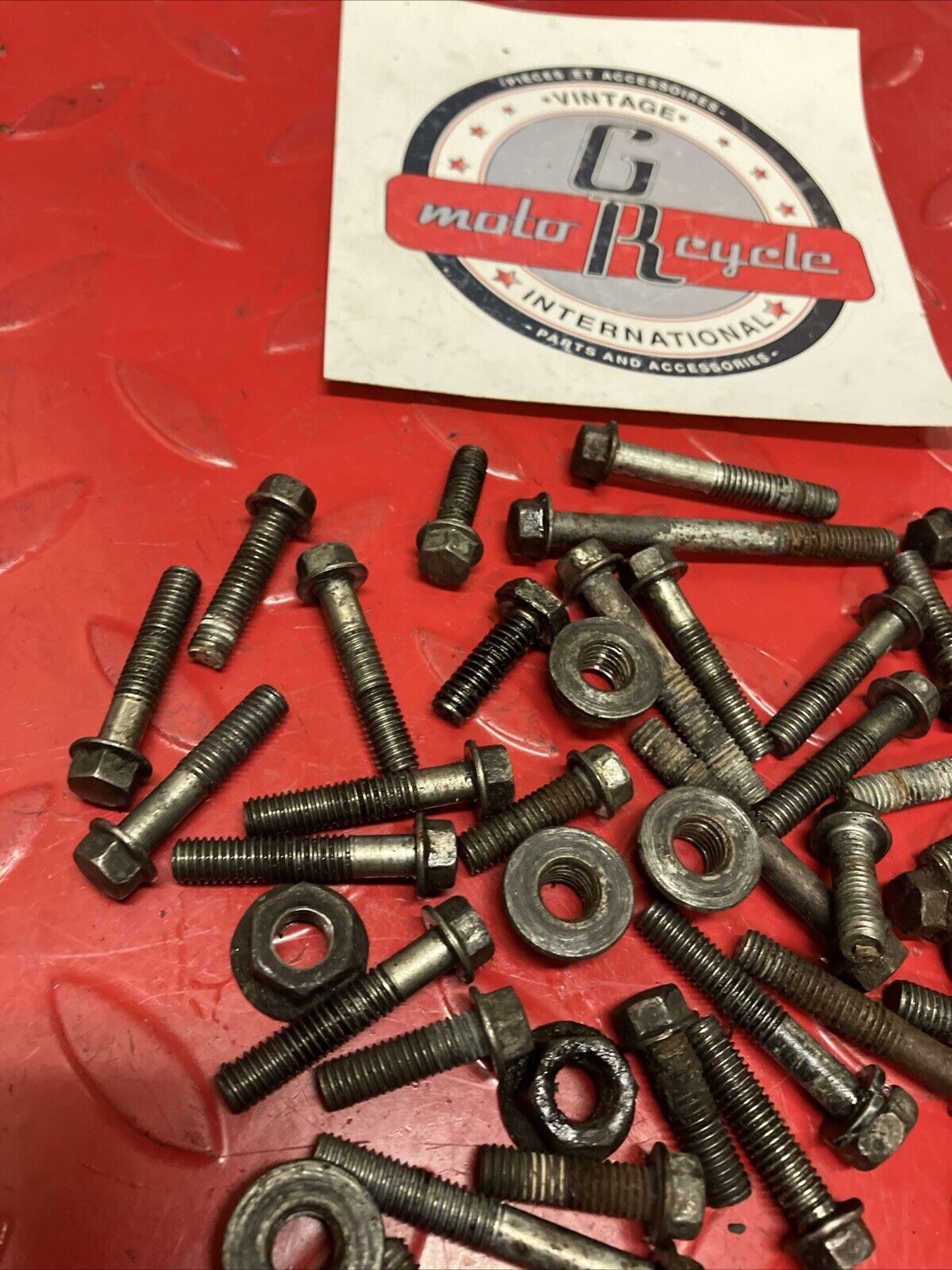 Kawasaki KDX200 1986 engine motor crankcase cover cylinder hardware bolt 1987