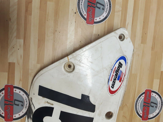 Yamaha YZ250 1989 left side panel cover number plate plastic fairing YZ125 1990